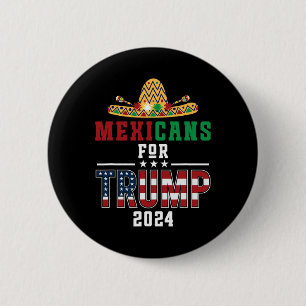 Macaron Rond 5 Cm Mexicains Pour Trump Drapeau Des États-Unis Vote R