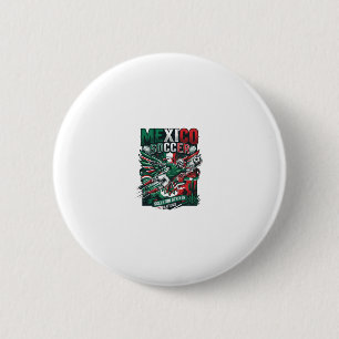 Macaron Rond 5 Cm Mexico Football Squelette Attaquant Nations Premiu