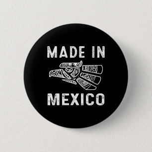 Macaron Rond 5 Cm Mexique Drapeau Mexicain Vintage Fierté Hecho En M