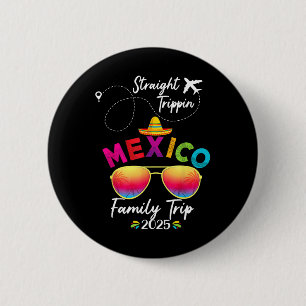 Macaron Rond 5 Cm Mexique Famille vacances Cancun 2025 Trippi droit
