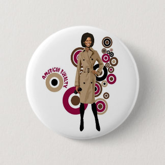 Macaron Rond 5 Cm Michelle Obama Pin