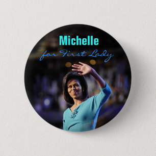 Macaron Rond 5 Cm Michelle Obama pour première Madame Button