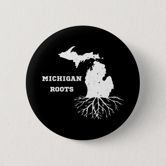 Macaron Rond 5 Cm Michigan Roots (Devant)