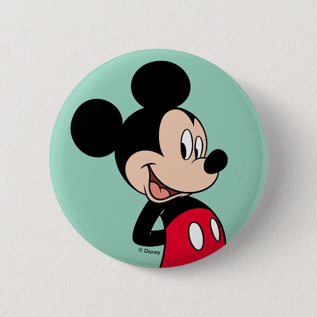 Macaron Rond 5 Cm Mickey Mouse Hands Behind Back (Devant)