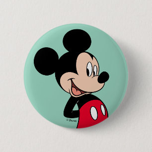 Macaron Rond 5 Cm Mickey Mouse Mains Derrière Le Dos