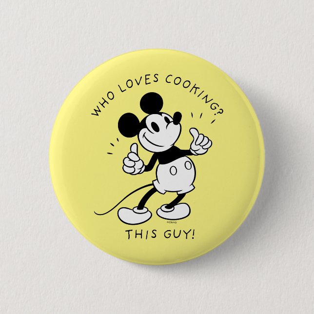 Macaron Rond 5 Cm Mickey Mouse | Mickey Mouse Qui aime la Cuisine (Devant)