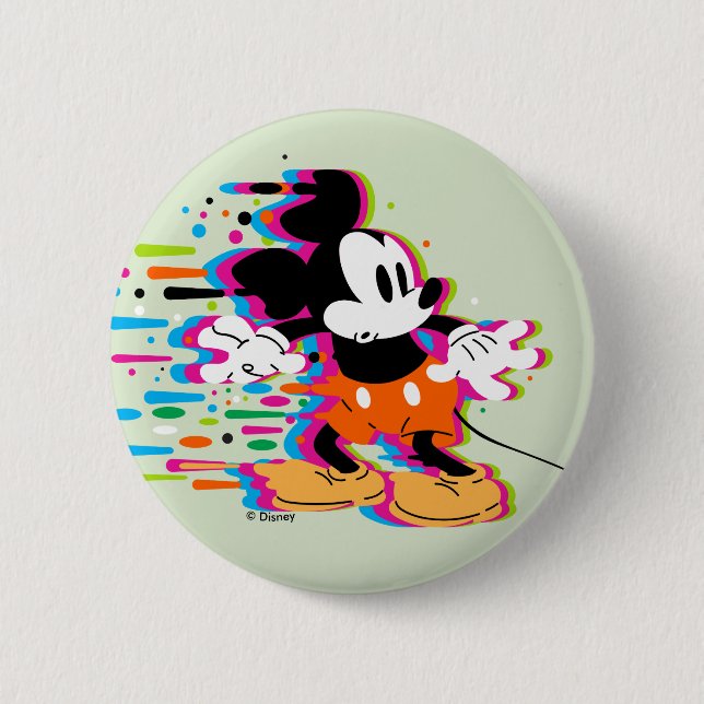 Macaron Rond 5 Cm Mickey Mouse Paint Warp (Devant)