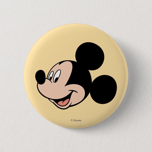 Macaron Rond 5 Cm Mickey Mouse Smile (Devant)