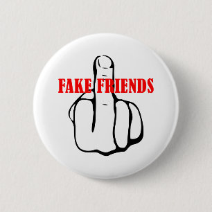 Macaron Rond 5 Cm Middle Finger Fake Friends