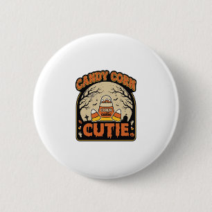 Macaron Rond 5 Cm Mignon bonbon de maïs design vectoriel Halloween v