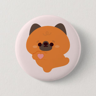 Macaron Rond 5 Cm Mignon chiot berger allemand d'amour