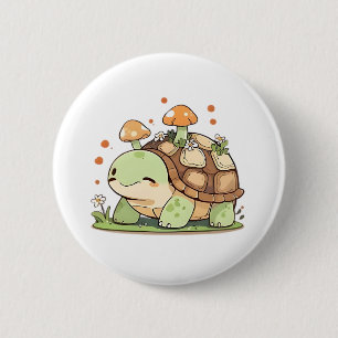 Macaron Rond 5 Cm Mignon design cottagecore kawaii tortue de la forê