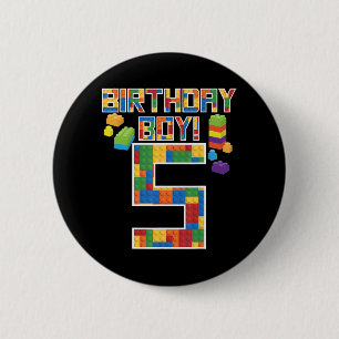 Macaron Rond 5 Cm Mignonne 5e cadeau d'anniversaire Bâtiment de 5 an