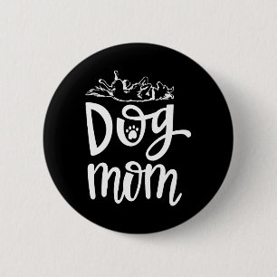 Macaron Rond 5 Cm Mignonne chien mère meilleur chien