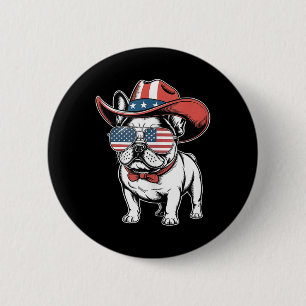 Macaron Rond 5 Cm Mignonne Français Bulldog Funny Chien Usa American