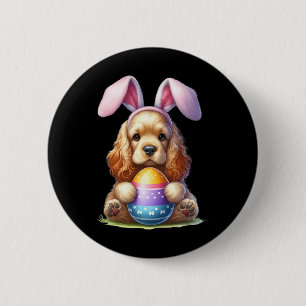 Macaron Rond 5 Cm Mignonne Lapin Er Espagnol Chien Pâques Hug Oeufs