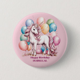 Macaron Rond 5 Cm mignonne licorne magique princesse fille anniversa