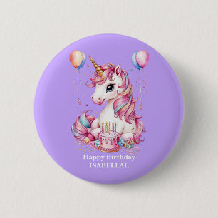 Macaron Rond 5 Cm mignonne licorne magique princesse fille anniversa