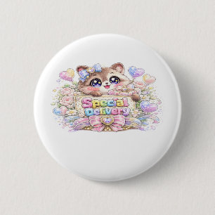 Macaron Rond 5 Cm Mignonne livraison spéciale chat pastel rose Busin