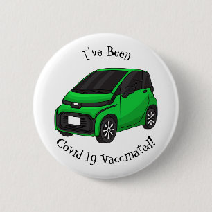 Macaron Rond 5 Cm Mignonne micro-voiture verte