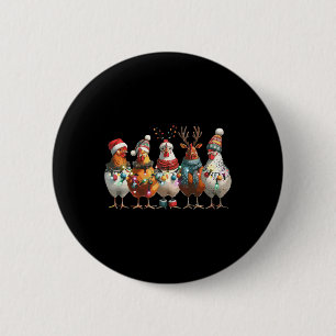 Macaron Rond 5 Cm Mignonne Noël Ferme de vacances Animaux Drôle poul