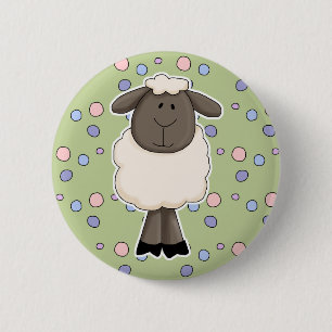 Macaron Rond 5 Cm Mignonne petite brebis