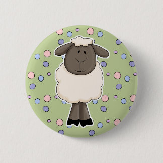 Macaron Rond 5 Cm Mignonne petite brebis
