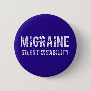 Macaron Rond 5 Cm Migraine - Sensibilisation au handicap silencieux