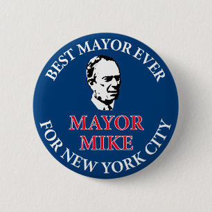 Macaron Rond 5 Cm Mike Bloomberg pour le maire