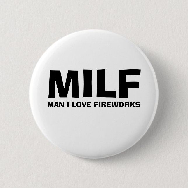 MACARON ROND 5 CM MILF - DE MAN D'I LOVE FIREWORKS (Devant)