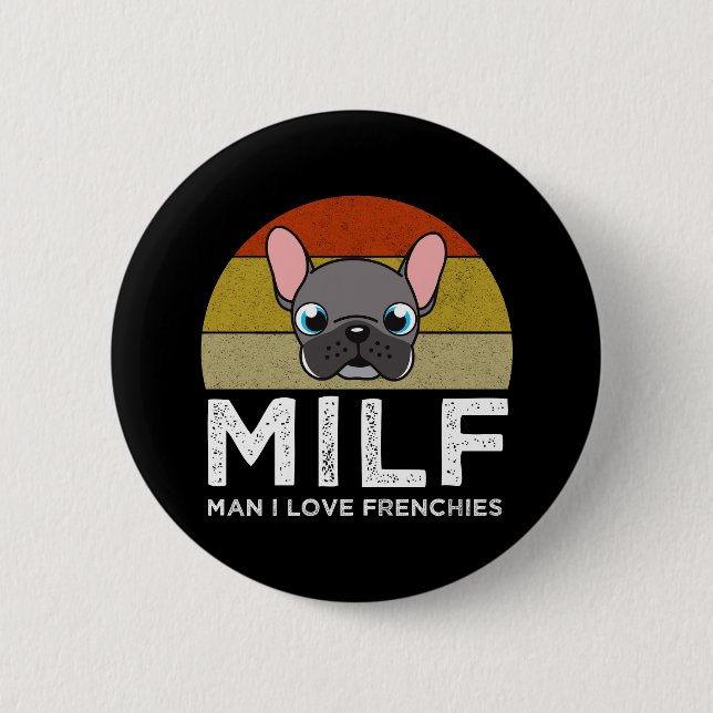 Macaron Rond 5 Cm MILF - Man I Love Frenchies (Devant)