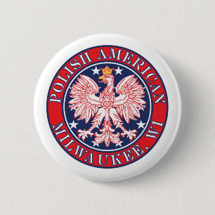 Macaron Rond 5 Cm Milwaukee Wisconsin polonais