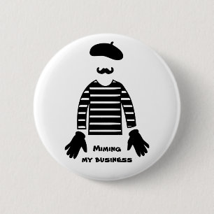 Macaron Rond 5 Cm Mime Pantomime Miming My Business