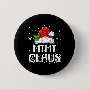Macaron Rond 5 Cm Mimi Claus Pajama de Noël Famille Correspondant No