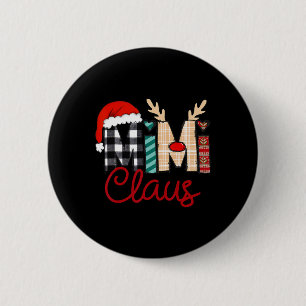 Macaron Rond 5 Cm Mimi Claus Reindeer Noël