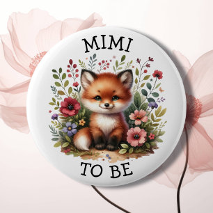 Macaron Rond 5 Cm Mimi doit être   Bouton Baby shower à thème Woodla
