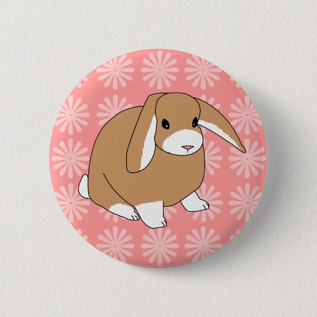 Macaron Rond 5 Cm Mini lapin de Lop (Devant)