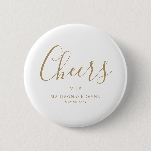 Macaron Rond 5 Cm Minimal et chic | MARIAGE (Devant)