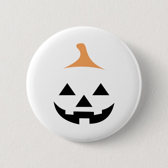 Macaron Rond 5 Cm Minimalist Scary Pumpkin (Devant)