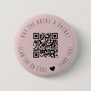 Macaron Rond 5 Cm Minimaliste Acheter L'Épouse A Boire Code QR Bouto