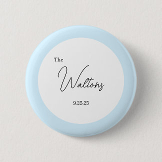 Macaron Rond 5 Cm Minimalistic Wedding Button