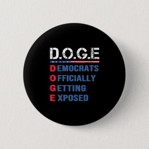 Macaron Rond 5 Cm Ministère de l'Efficacité Gouvernementale Doge D.o