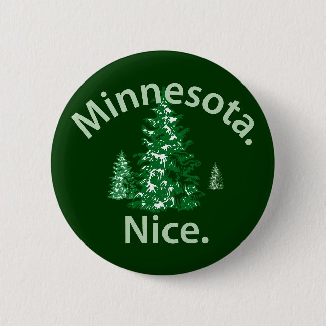 Macaron Rond 5 Cm Minnesota Nice. Point ! (Devant)