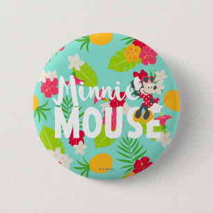 Macaron Rond 5 Cm Minnie   La Pose Tropicale de Minnie
