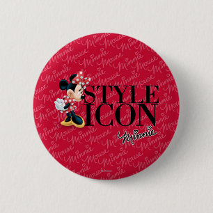 Macaron Rond 5 Cm Minnie la rouge   Icône de style