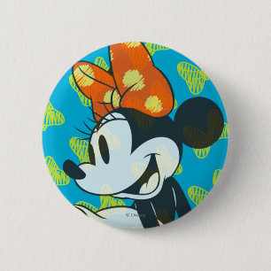 Macaron Rond 5 Cm Minnie tendance   Pose timide