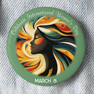 Macaron Rond 5 Cm Mint Art déco célèbre la Journée internationale de