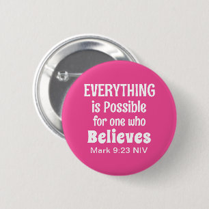 Macaron Rond 5 Cm Miracle Bible Verse Christian Faith Rose