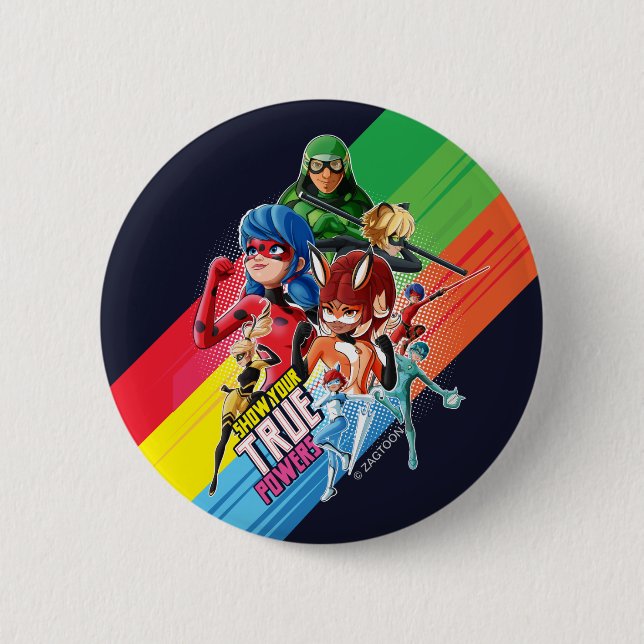 Macaron Rond 5 Cm Miraculeux Montrez Vos Véritables Pouvoirs (Devant)