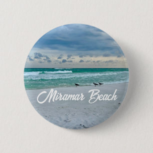 Macaron Rond 5 Cm Miramar Beach Floride Belle réserve de vacances